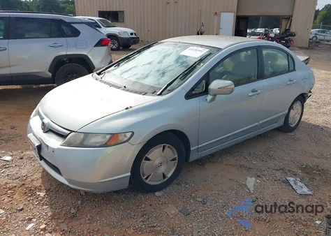 2007 Honda Civic Hybrid from USA, damaged, VIN JHMFA362X7S000764